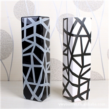 黑白线条斑马陶瓷花瓶现代简约时尚线条花瓶家居礼品