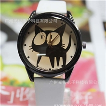 韩版时尚猫咪学生表潮流情侣手表可爱简约男女防水表GS-S001