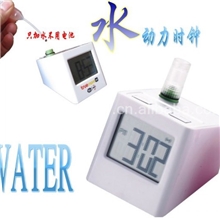 工厂订做丝印环保水能时钟。水能闹钟、环保钟、礼品时钟