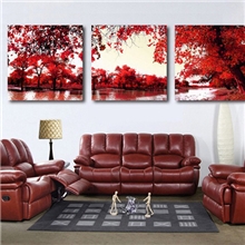 时尚现代家居装饰画三联无框画客厅无框画