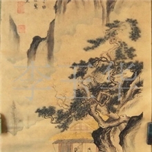 批发零售国画山水画仿古画唐伯虎山水画41-6