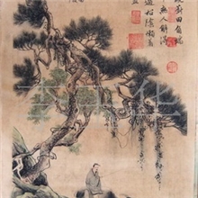 批发零售国画山水画半画半印仿古画