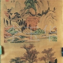 批发零售国画古代山水名画、仿古做旧画48&times;98cm,编号41-4