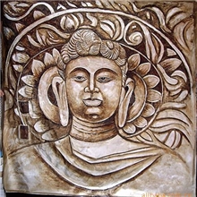 QWE-7924批发供应家居装饰画佛像金银箔油画