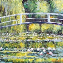 供应莫奈荷花池/名画临摹/现货/订做