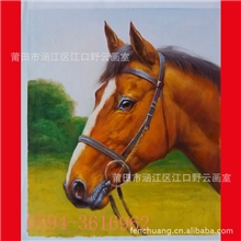 【画室直销】专业临摹古典打猎骑士猎兽景50x60cm马头油画