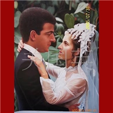 【画室直定】婚纱摄影照片老人留念照转纯手绘实超写油画50X60