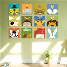 小动物儿童最爱卡通装饰无框画水晶画儿童房挂画淘宝热销