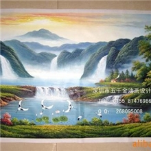 松鹤延年/风景油画/风景山水画/中国油画