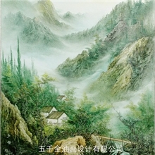 东北刀画_风水画_风景油画玄关装饰画油画