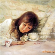 人物油画_个人画像儿童油画人物油画儿童房装饰