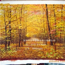 风景装饰画白桦林橡树林俄罗斯风景画布面油画