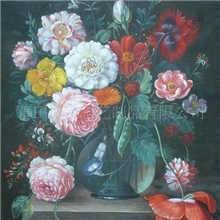 供应莆田博宇纯手绘花卉静物油画50*60CM