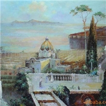 供应海滨风光纯手绘油画90x120