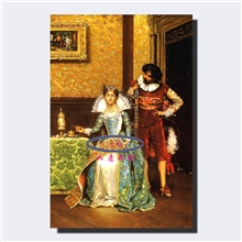 别墅壁画玄关装饰画欧美古典人物酒店配画欧式宫廷油画西洋画