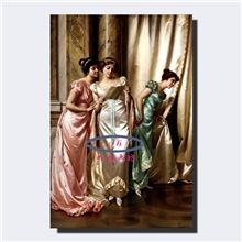 西洋油画定制酒店客厅装饰画古典仿真画别墅宫廷挂画贵夫人无框画