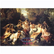 欧美古典人物油画人体艺术装装画定制KTV洗浴城大型壁画无框画