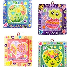 厂家直销特价批发儿童手工diy珍珠粘土画/彩泥画/花泥画/工艺画