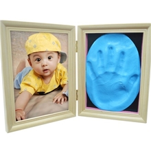 厂家批发实木立体相框手印泥套装手足印手脚模diy材料宝宝礼物