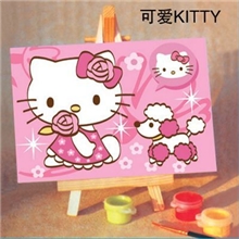厂家批发(新）可爱KT10*15数字油画DIY油画卡通油画
