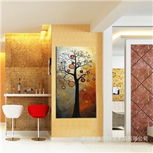 厂价直销手纯油画发财树家居装饰画玄关酒店会所配画