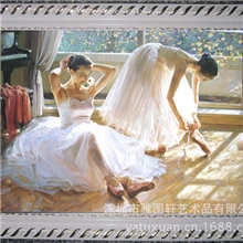 小额混批仿真油画欧式风格谢楚余人物/芭蕾舞女孩