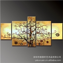 厂价直销手绘装饰画抽像画客厅办公室挂画发财树油画无框画
