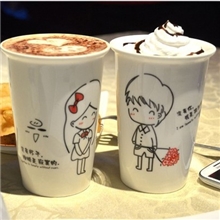 新时尚创意简单男女陶瓷杯马克情侣杯时尚礼品杯情侣杯