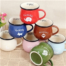 淘宝热卖ZAKKA经典仿搪瓷杯创意复古陶瓷杯水杯大肚杯