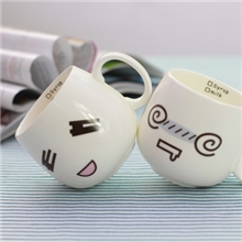 厂家直销创意陶瓷马克杯可爱表情大肚杯新款创意陶瓷杯大肚杯