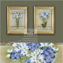 DF5046玄关大堂酒店宾馆别墅高档装饰画仿油画简欧风格