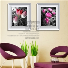 DF5010现代简欧白色画框客厅装饰画,东方画库热销款!