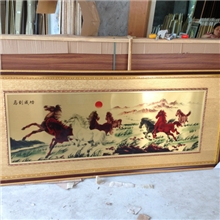 [批发供应]全国热销的水晶画仿铜板画马到成功及画芯