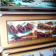 批发装饰画水晶双框仿铜板画类