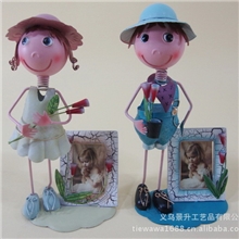 厂家直销情侣铁皮娃娃娃娃铁艺工艺品创意新奇特铁皮娃娃工艺品