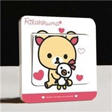 厂家直销婚房客厅儿童卧室国际正方标准卡通PVC透明可移动开关贴