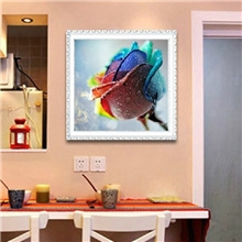 淘宝爆款钻石画批发方钻画满钻钻石绣贴钻画七彩玫瑰厂家直销