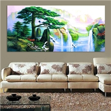 迎客松风景diy数字油画风景diy数字油画diy数字油画