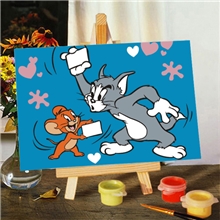 11*16猫和老鼠猫和老鼠画猫和老鼠油画猫和老鼠数字油画