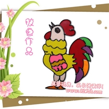 胶画烤画彩绘贴画铁板画烤胶画整件起发0.35量大优惠