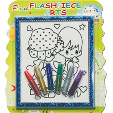 供应FA100620*24CM植绒相框金粉画吸卡套装/美术颜料