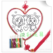 金粉画（桃心中国结）opp袋单独包装