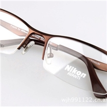 批发AV9880t纯钛半框女男近视眼镜架