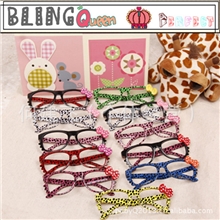 热销空架KT豹纹儿童眼镜框99%好评绝对热销款FM190