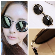 超复古明星红人同款MALIVC圆框太子太阳镜眼镜太阳眼镜批发墨镜