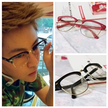 【伙拼】陈冠希李晨板材金属银边假半框可配近视镜平光镜眼镜批发