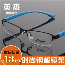淘宝热卖时尚半框眼镜架眉线框TR90眼镜腿钢板眼镜框批发8824
