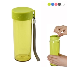 厂家直供环保塑料密封旅行杯壶滤网泡花茶杯520ml多色可选