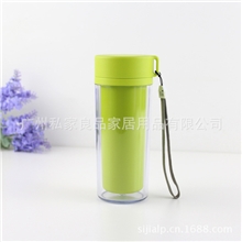 工厂供应双层随身水杯无味环保办公礼品320ML大量现货可加logo