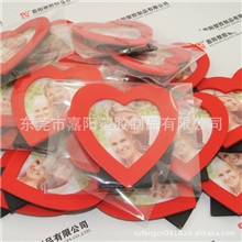 厂家供应创意心形相框环保pvc软胶家居摆件3寸大头贴相架